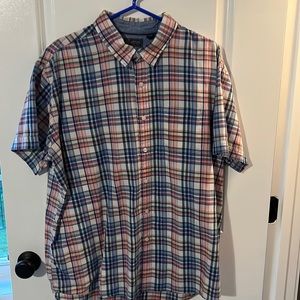 Arrow Mens Short Sleeve Plaid Shirt size XXL